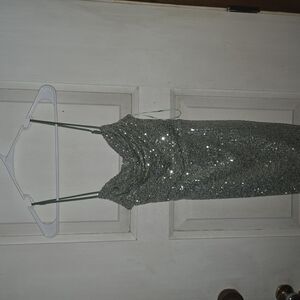 Windsor Silver Sequin Mini Dress